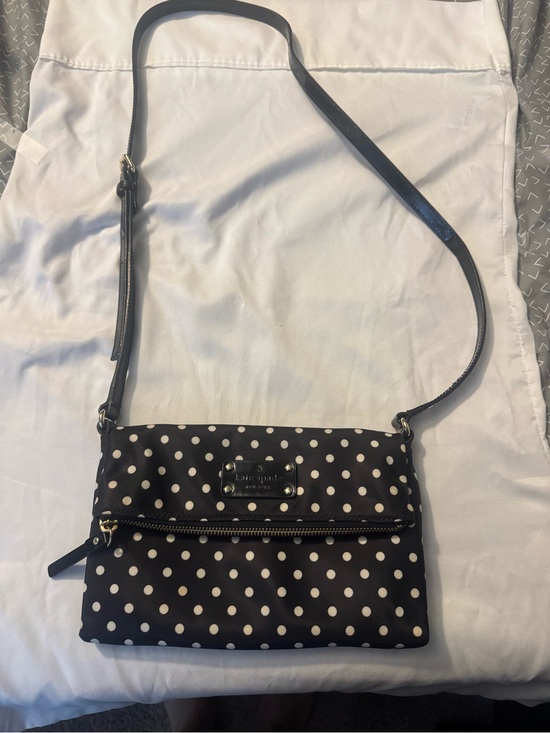 kate spade Handbags - kate spade New York Aleah Black with White Polka Dot Crossbody Bag
